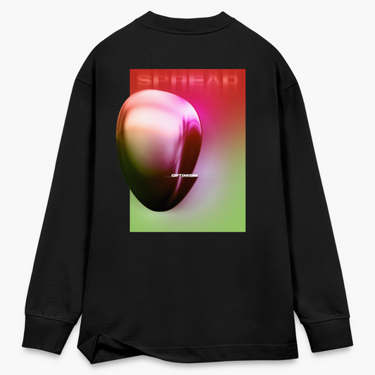 DIGITAL OPTIMISM Longsleeve - SOLID BLACK