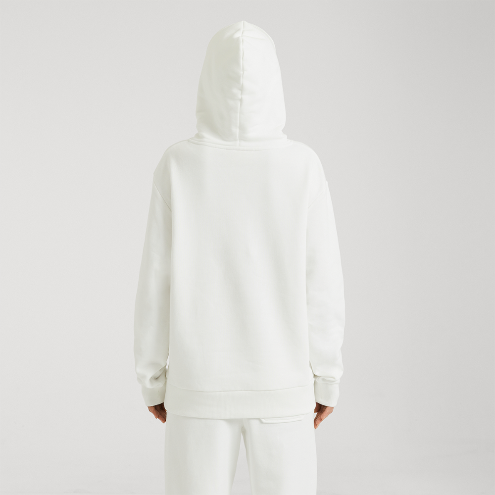 LOGO PRINT Relaxed Hoodie - OFF WHITE