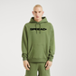 LOGO PRINT Relaxed Hoodie - MOSS GREEN