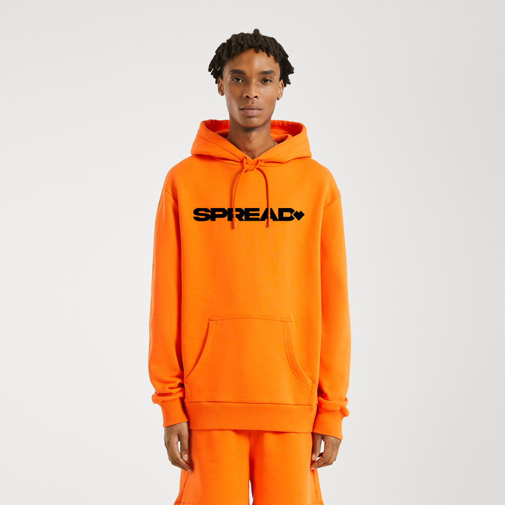 LOGO PRINT Relaxed Hoodie - SUNSET ORANGE