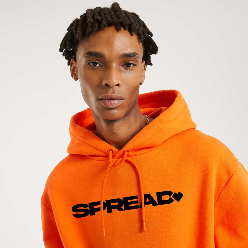 LOGO PRINT Relaxed Hoodie - SUNSET ORANGE