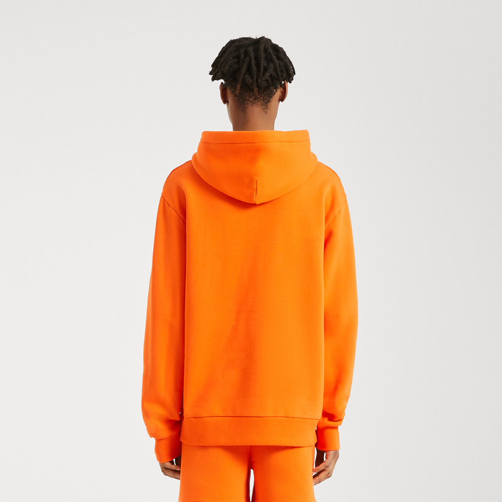 LOGO PRINT Relaxed Hoodie - SUNSET ORANGE