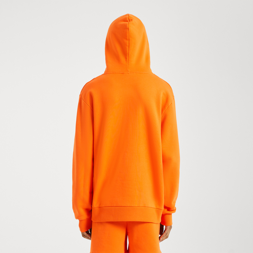 LOGO PRINT Relaxed Hoodie - SUNSET ORANGE