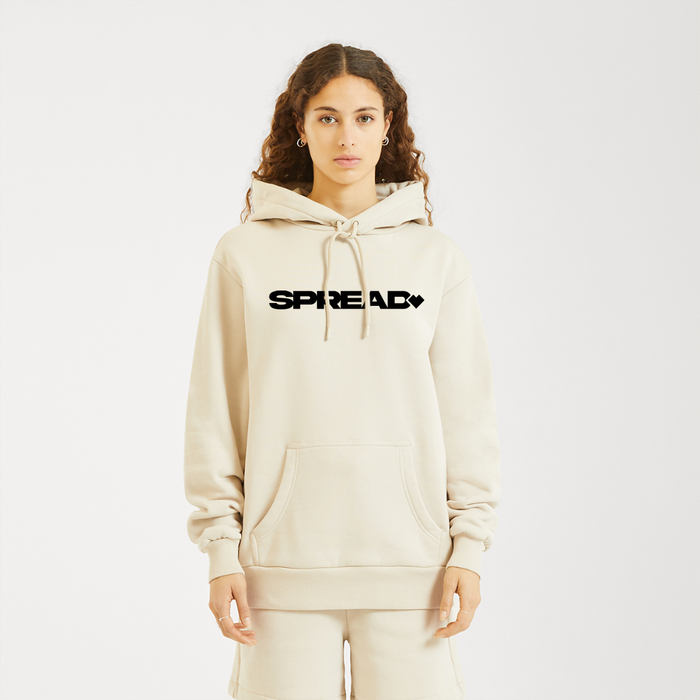 LOGO PRINT Relaxed Hoodie - WARM CLAY