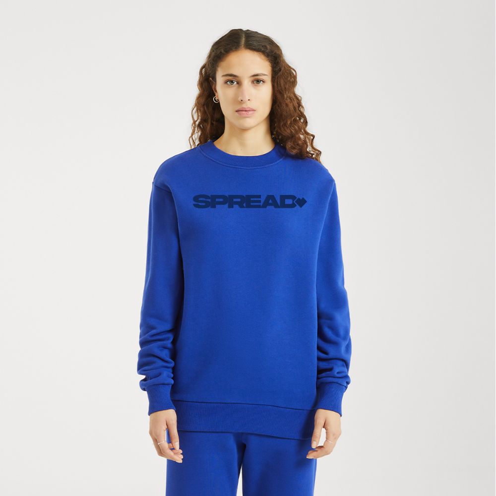 LOGO EMBROIDERY Crew Neck - Iconic Blue