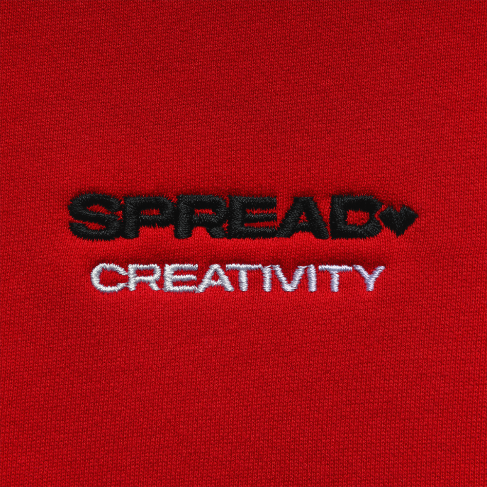 CREATIVITY Relaxed Hoodie - SPREAD RED