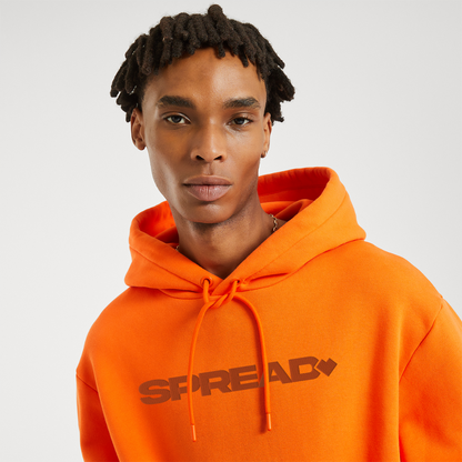 LOGO EMBROIDERY Relaxed Hoodie - SUNSET ORANGE