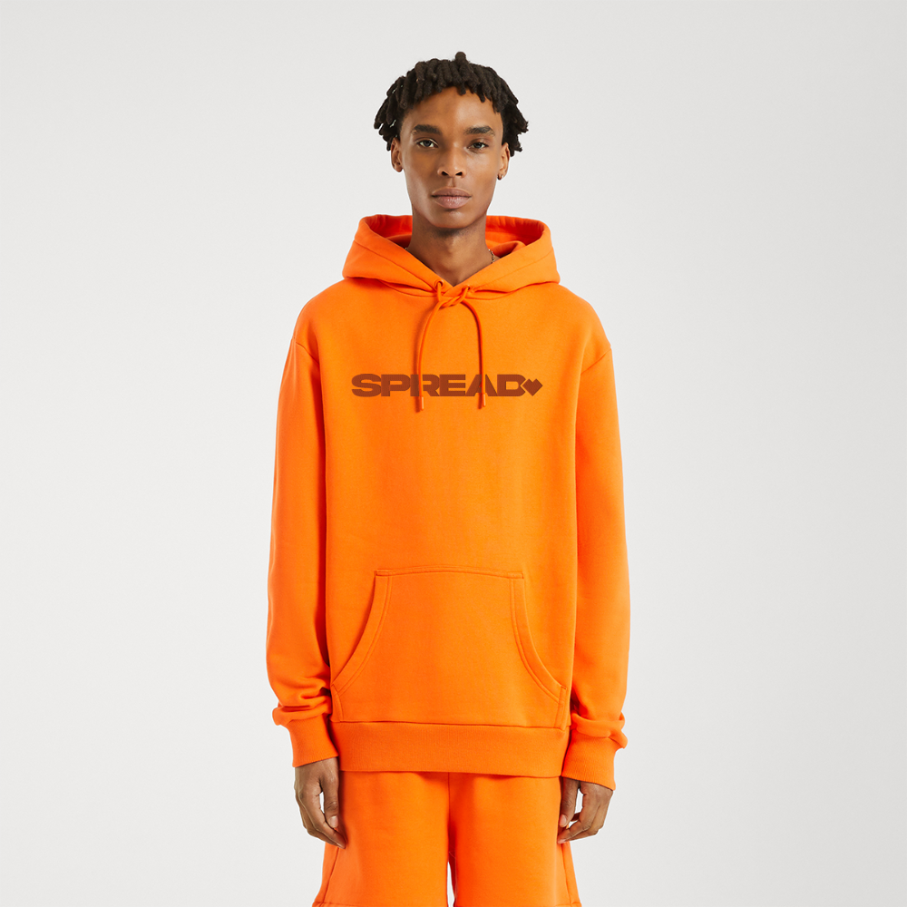 LOGO EMBROIDERY Relaxed Hoodie - SUNSET ORANGE