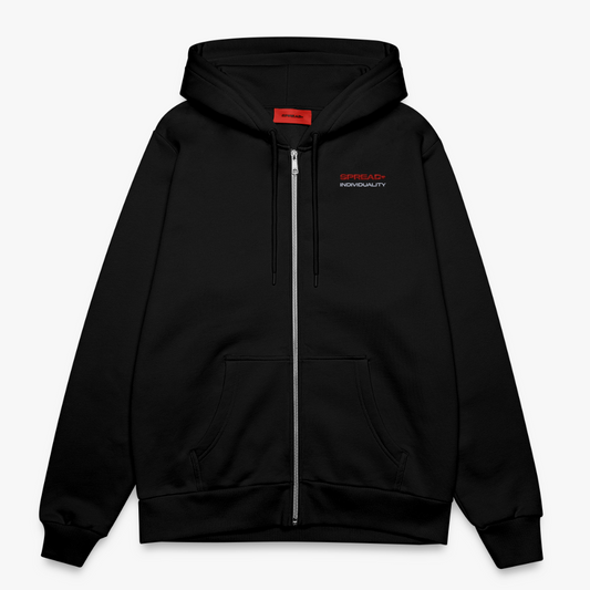 INDIVIDUALITY Zip Hoodie - SOLID BLACK