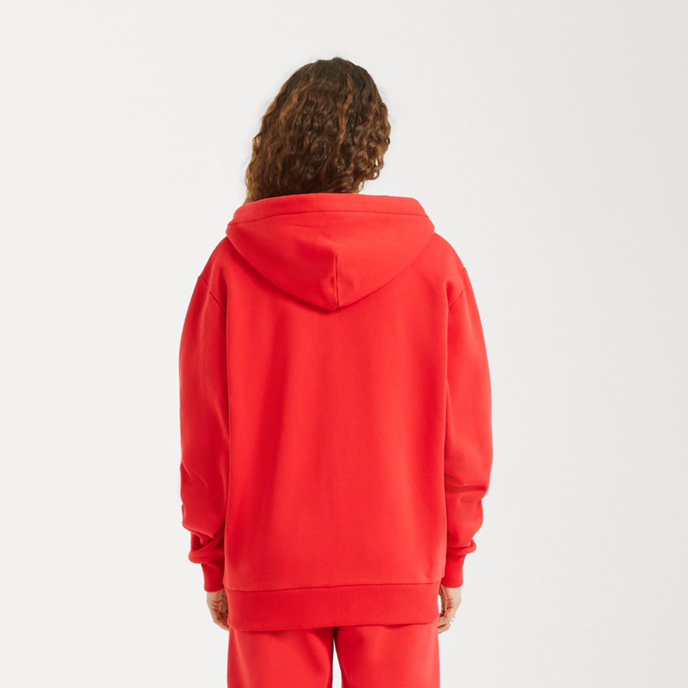 LOGO EMBROIDERY Zip Hoodie - SPREAD RED