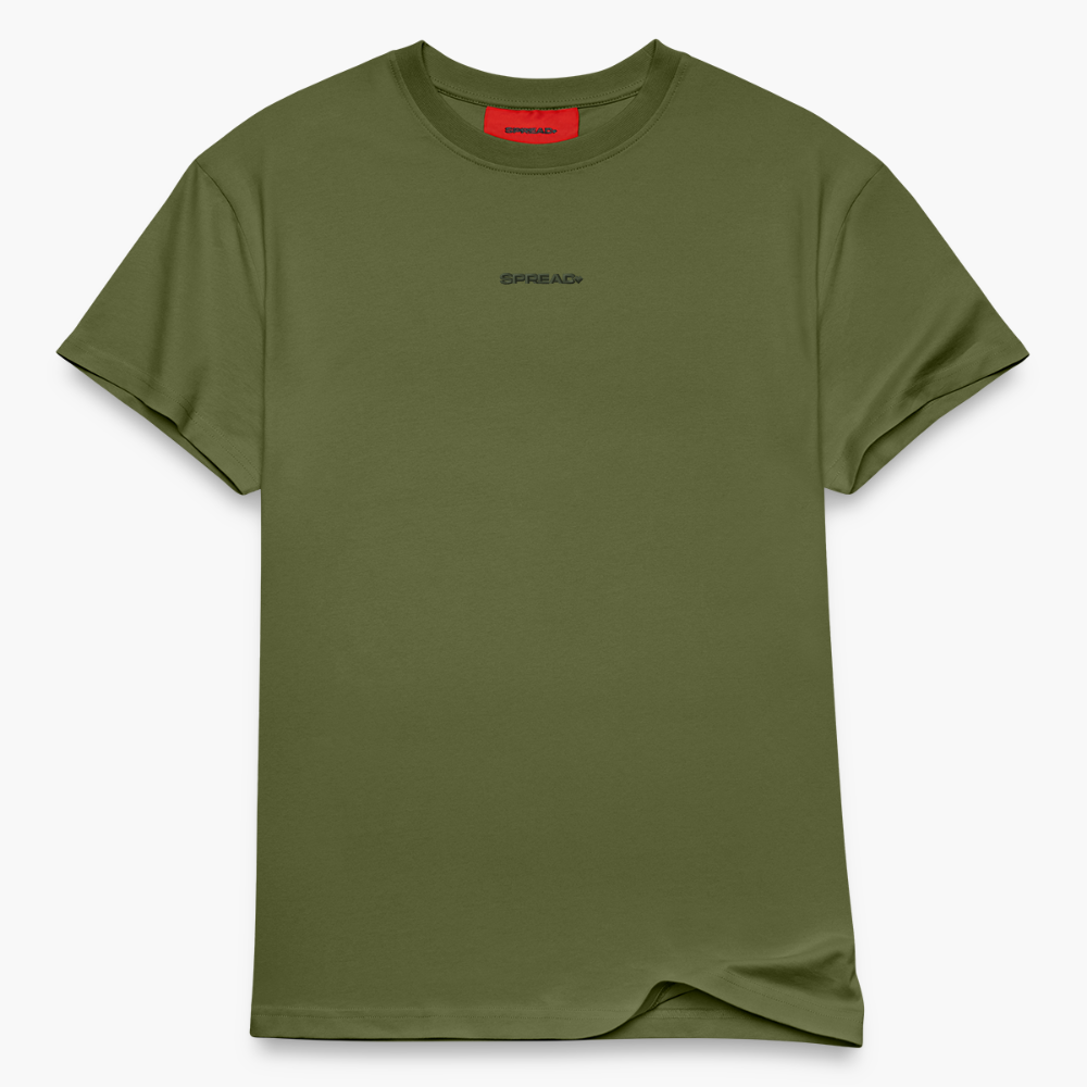 LOGO EMBROIDERY T-Shirt - MOSS GREEN