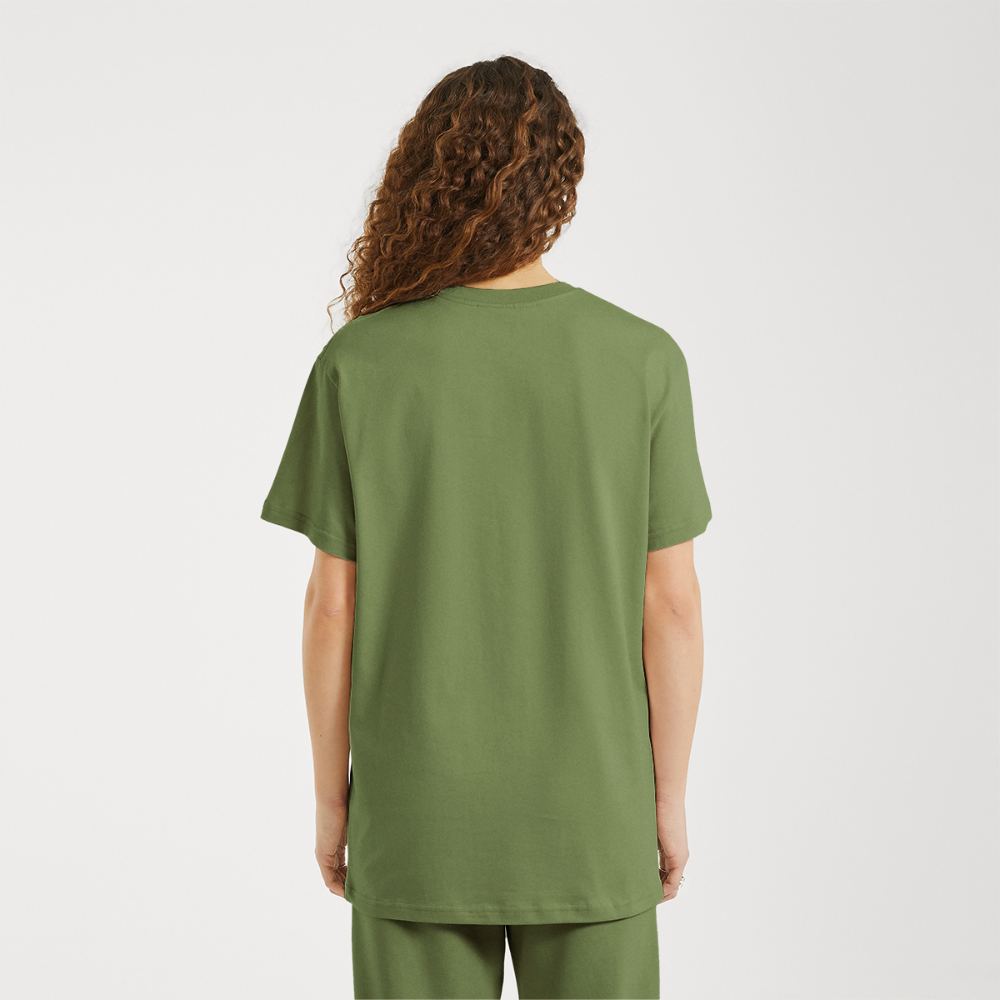 LOGO EMBROIDERY T-Shirt - MOSS GREEN