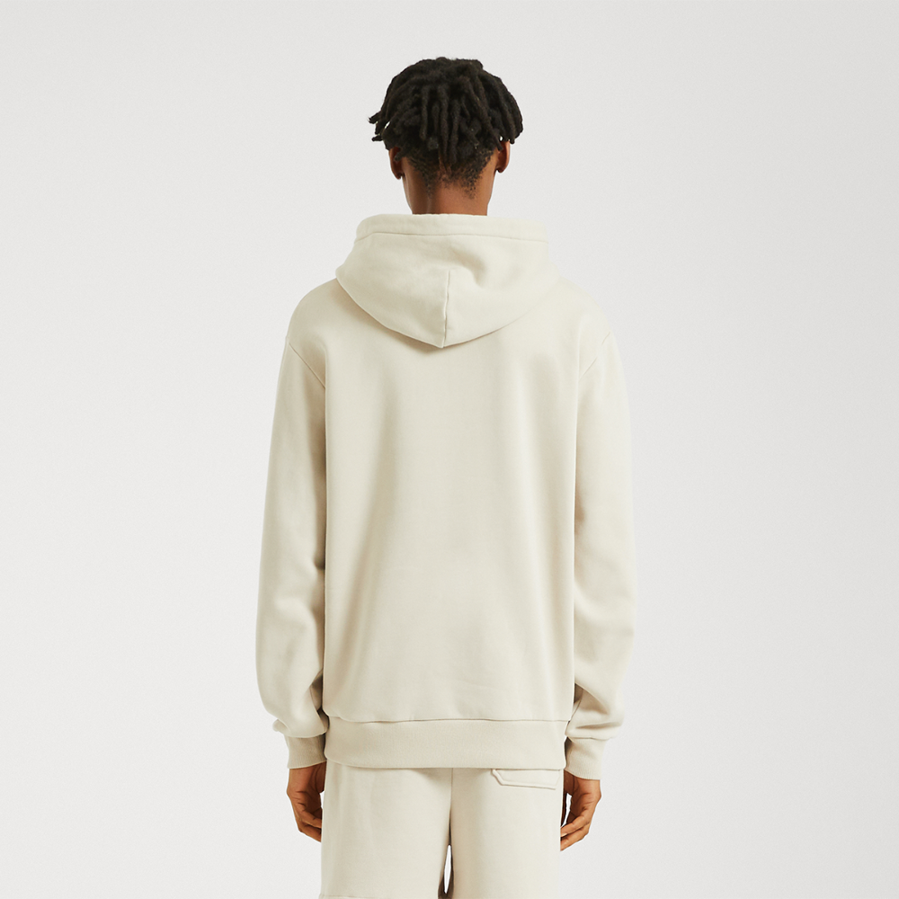 LOGO EMBROIDERY Relaxed Hoodie - WARM CLAY