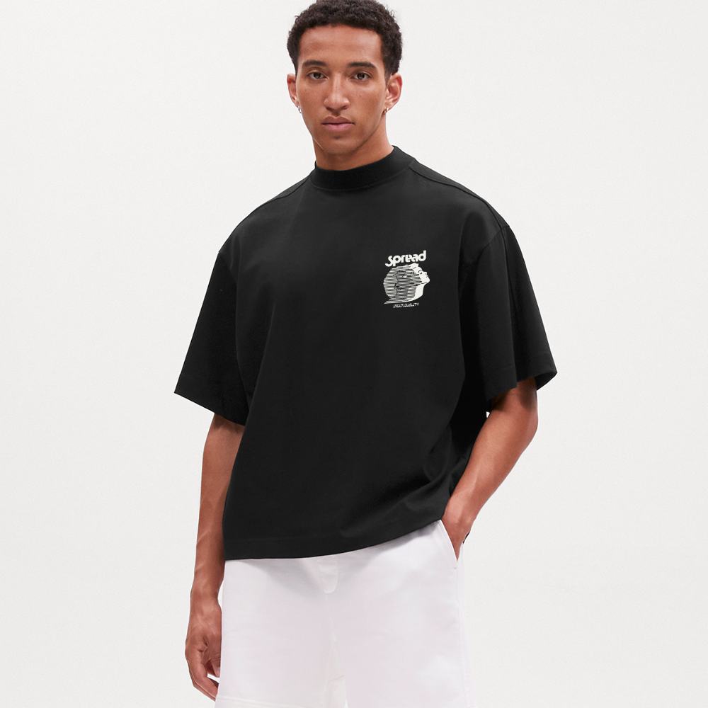 TRANSITION Boxy T-Shirt - SOLID BLACK