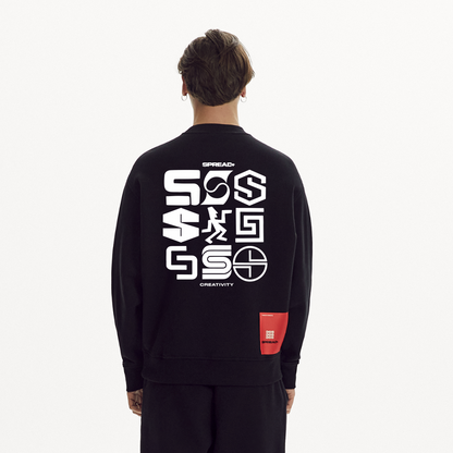 SIGNS Crew Neck - SOLID BLACK