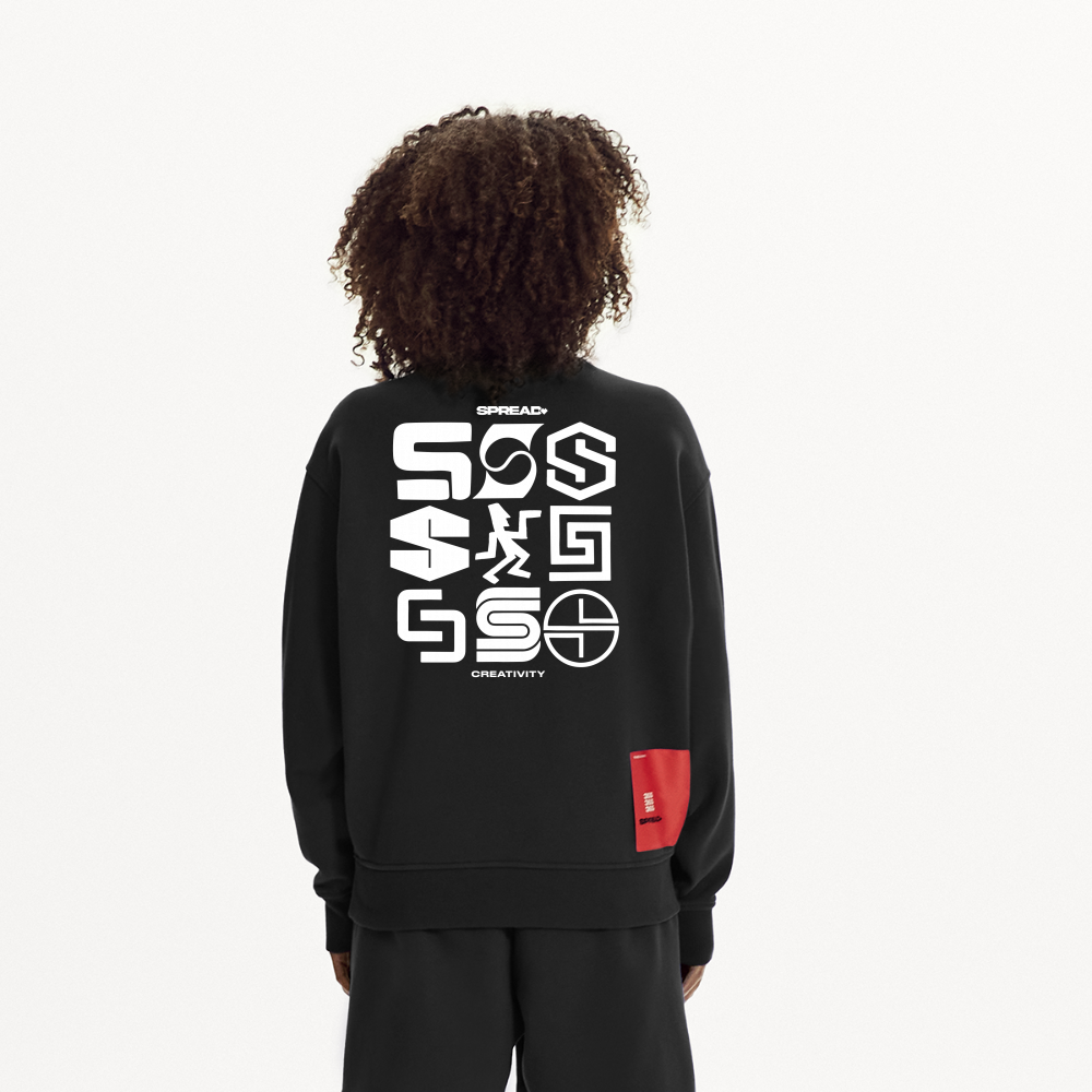 SIGNS Crew Neck - SOLID BLACK