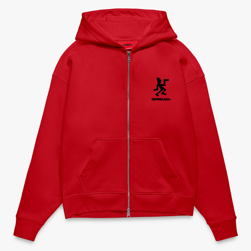 SIGNS Zip Hoodie - SPREAD RED