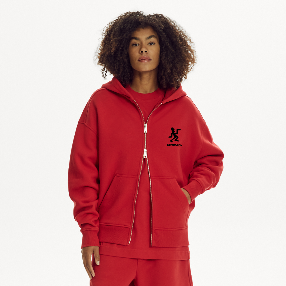 SIGNS Zip Hoodie - SPREAD RED